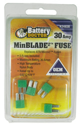 WIRTHCO 24830 MINBLADE2 FUSE-30A 30 Amp; Green; 5 Per Pack
